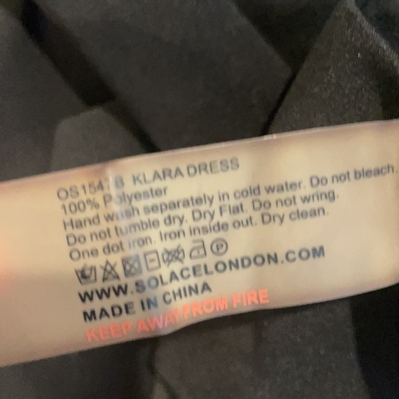 Solace London Klara High-Neck Crepe Dress Size 2 - Picture 12 of 12